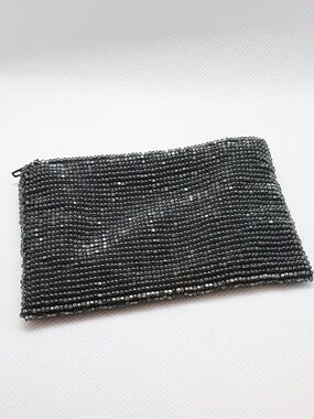 NEW zippered handmade glass beaded coin purse